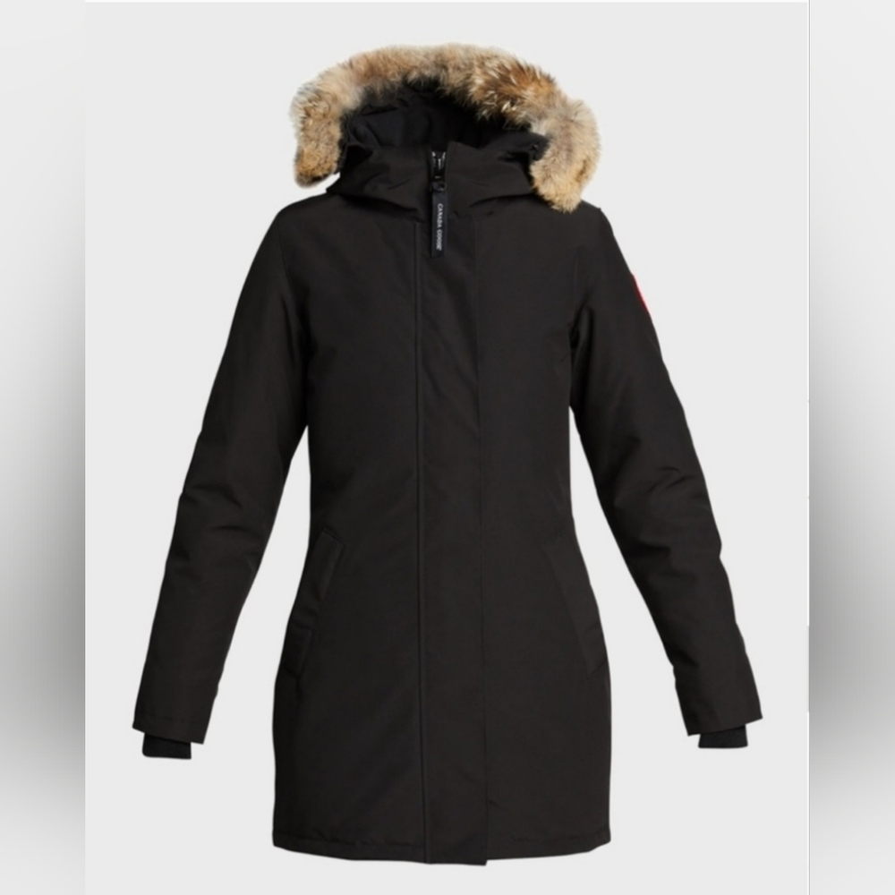 Canda Goose Victoria Heritage Parka Black - Picture 3 of 8